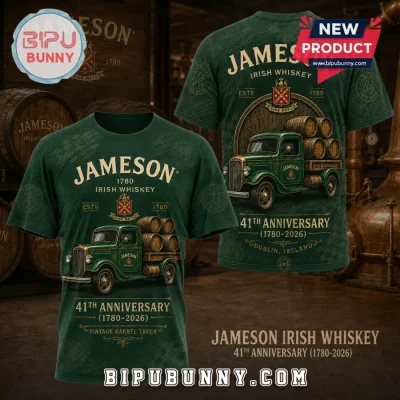 Jameson Irish Whiskey 41th Anniversary Green T-Shirt