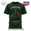 Dark green Jameson Irish Whiskey t-shirt with vintage truck carrying barrels and 41st anniversary text graphic!