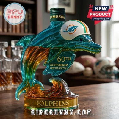 Jameson x Miami Dolphins 60th Anniversary Glass Whiskey Decanter
