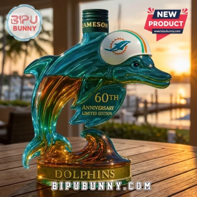 Jameson x Miami Dolphins 60th Anniversary Glass Whiskey Decanter