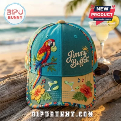 Jimmy Buffett Margaritaville Parrot Tropical Embroidered Baseball Cap