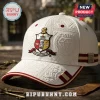 White baseball cap with Kappa Alpha Psi crest, 1911 text, diamond embroidery, and red gold striped accents.!