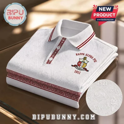 Kappa Alpha Psi 1911 Crimson Crest Textured Jacquard Polo Shirt