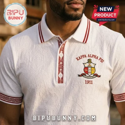Kappa Alpha Psi 1911 Crimson Crest Textured Jacquard Polo Shirt