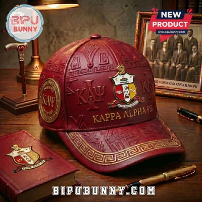 Kappa Alpha Psi 1911 Crimson Leather Baseball Cap