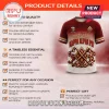 Red and white Kappa Alpha Psi graphic tee with 1911 crest, canes, and shield design on a crew neck shirt!