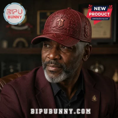 Kappa Alpha Psi Fraternity Crest Leather Baseball Cap