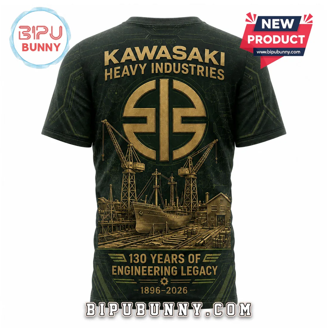 Kawasaki Heavy Industries 130 Years Anniversary 1896-2026 T-Shirt Kawasaki Heavy Industries 130 Years Anniversary 1896-2026 T-Shirt