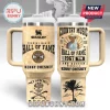 Cream Stanley tumbler, vintage country music design! Kenny Chesney portrait, 