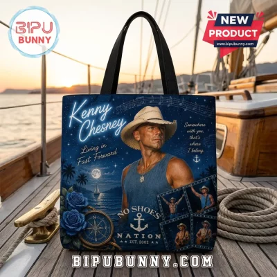Kenny Chesney No Shoes Nation Living in Fast Forward Beach Tote Bag