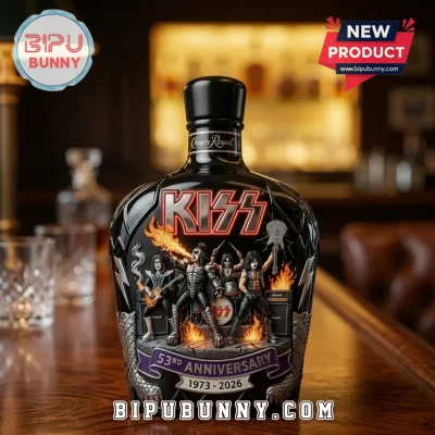 KISS Band 53rd Anniversary 1973-2026 Collectible Whiskey Bottle Decanter