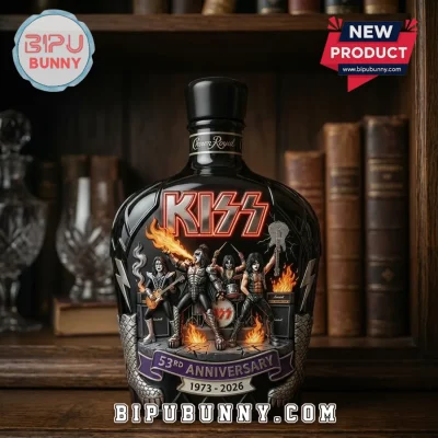 KISS Band 53rd Anniversary 1973-2026 Collectible Whiskey Bottle Decanter