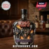 Black Crown Royal bottle featuring KISS band artwork, fire graphics, and 53rd Anniversary 1973-2026 text!