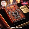 Red and gold metallic KISS lighter with band member faces! Text: KISS, KISS ARMY FOREVER, ROCK AND ROLL ALL NITE! Collector's set 1973-2026!