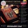 Red black gold embossed KISS rock band lighter case, featuring 'KISS ARMY FOREVER' and 'ROCK AND ROLL ALL NITE' text!