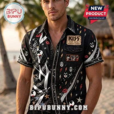 KISS Rock Band Est 1973 Glam Rock Legends Hawaiian Shirt