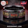 Black and gold KISS band ring with red and black jewels! Features 