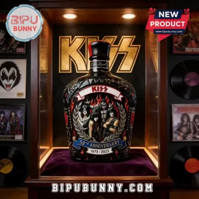 KISS x Crown Royal 50th Anniversary 1973-2023 Collectible Whiskey Bottle