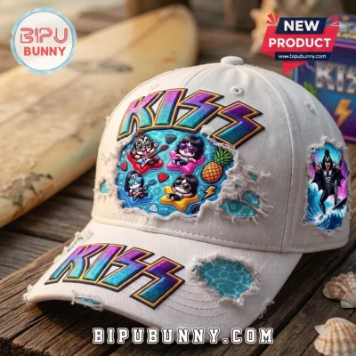 KISS x YETI Distressed Cartoon Summer Vacation Baseball Cap