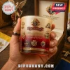 Clear red gradient glass, gold Knights of Columbus 144th Anniversary 1882-2026 Defender of the Faith limited edition whiskey tumbler!