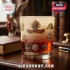 Knights of Columbus 144th Anniversary 1882-2026 gold and white vintage whiskey glass with K OF C and Defender of Faith text!