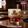 Gold and red layered glass with Knights of Columbus K of C logo, 144th Anniversary 1882-2026, Defender of the Faith text!