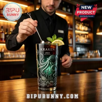 Kraken 2026 Anniversary Edition Octopus and Ship Beer Glass