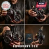 Four views of a person holding the sculpted Kraken rum bottle!
