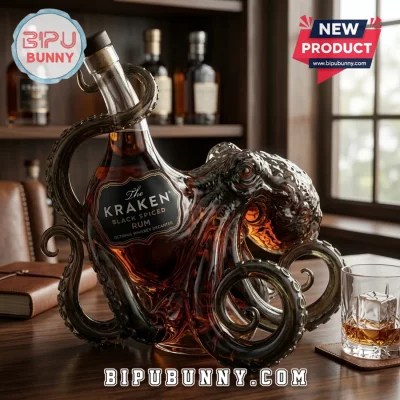 Kraken Octopus Special Edition Black Spiced Rum Whiskey Decanter