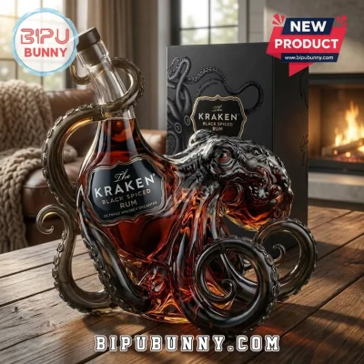 Kraken Octopus Special Edition Black Spiced Rum Whiskey Decanter