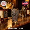 Beer glass with 3D embossed kraken octopus and compass graphic text Kraken Terror of the Deep Legendary Edition!
