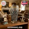 Clear glass pint with Kraken octopus graphic, gold text Kraken Terror of the Deep, and nautical compass design!