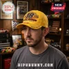 Yellow baseball cap with embroidered text In Memory Of 18 Kyle Busch 1986-2026 Forever Rowdy and Legends Never Lift!
