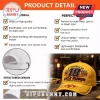 Yellow Kyle Busch NASCAR baseball cap with number 18 embroidery and checkered flag details!