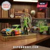 Kyle Busch collectible figure with wings and number 18 Toyota race car on gold base with M&Ms branding and trophy!
