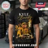 Black t-shirt featuring Kyle Busch, a trophy, and yellow race car with text Kyle Busch 1985-2026 A Champion Forever!