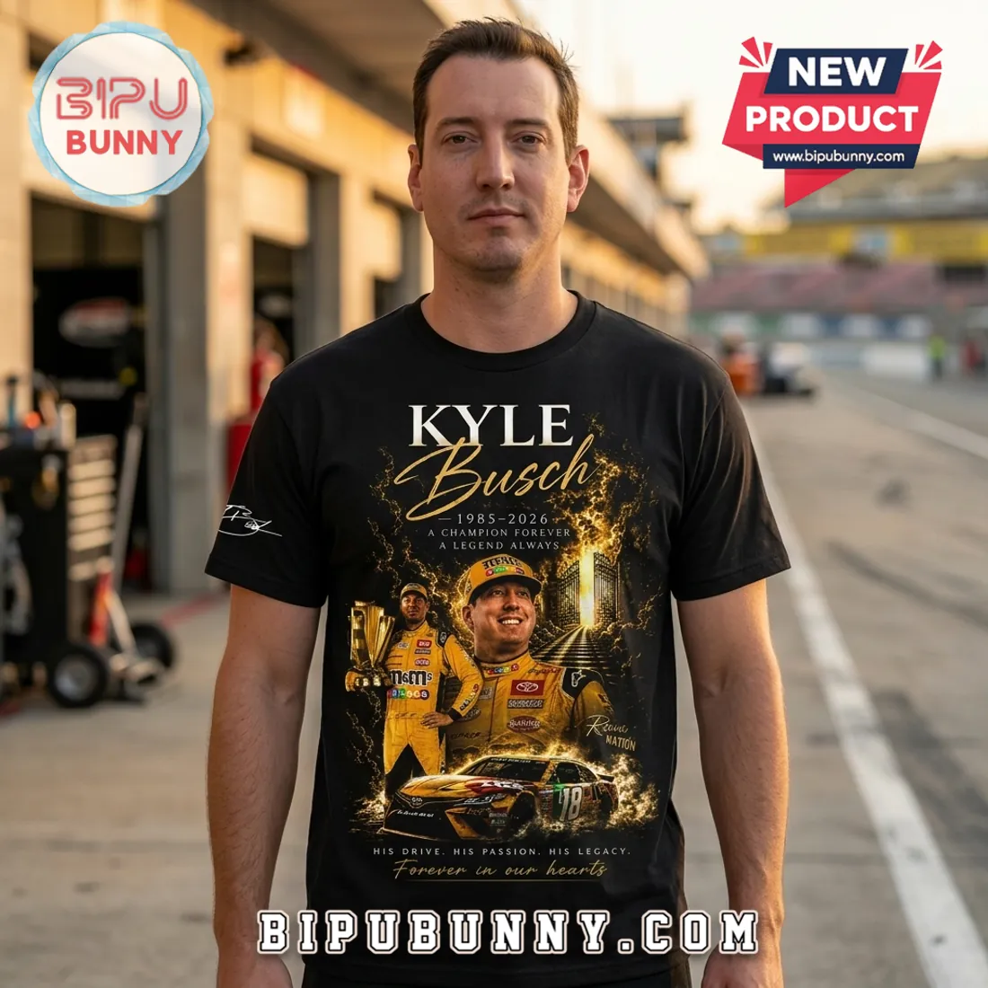 Kyle Busch #18 Legends Never Die Shirt Kyle Busch #18 Legends Never Die Shirt