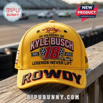 Kyle Busch 18 Rowdy Legends Never Lift Baseball Cap
