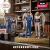 Kyle Busch and Dale Earnhardt 1/6 scale angel figures on a gold base with miniature race cars in a collector box!