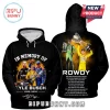 Black hoodie with Kyle Busch NASCAR tribute graphics featuring racing suit photos, trophies, and career stats text!