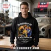 Black hoodie with retro graphic featuring Kyle Busch, text In Memory Of Kyle Busch 1985-2026 and race car imagery!
