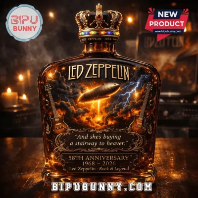 Led Zeppelin Iconic 58th Anniversary Collectible Whiskey Bottle