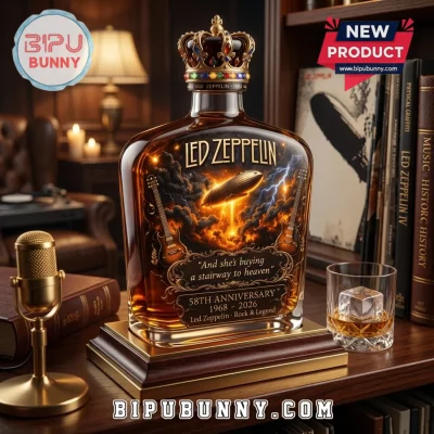 Led Zeppelin Iconic 58th Anniversary Collectible Whiskey Bottle