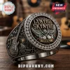 Silver tone retro rock ring, 