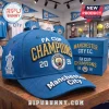 Light blue Manchester City FA Cup CHAMPIONS 20 26 baseball cap with gold embroidered text and silver trophy icon! Matching blue box!