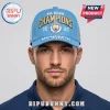 Light blue baseball cap with gold CHAMPIONS text, FA CUP, MANCHESTER CITY, 2026, and team crest!