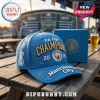 Light blue embroidered cap with FA Cup Champions 2026, Manchester City logo, and trophy icon!