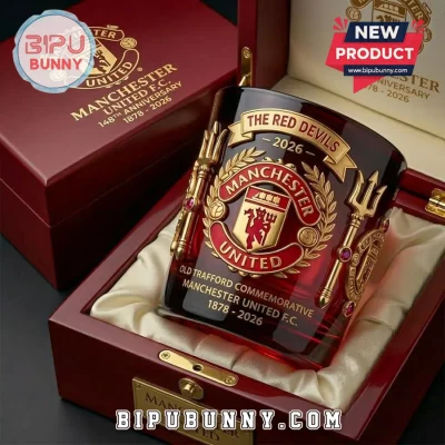 Manchester United 148th Anniversary Whiskey Glass
