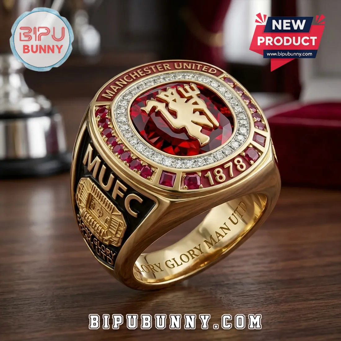 Manchester United Red Devil Gold Ring Manchester United Red Devil Gold Ring