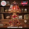 Red crystal Manchester United lamp with gold accents! Features team crests, 'THE UNITED TRINITY', 'EST. 1878 - OLD TRAFFORD' text!